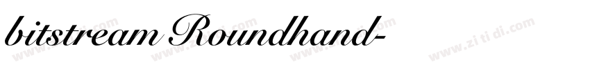 bitstream Roundhand字体转换